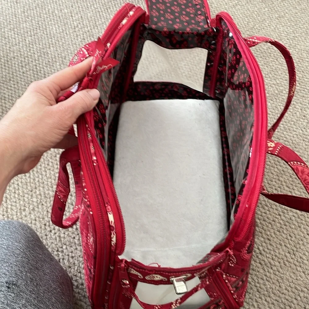 Vera Bradley Red Paisley Dog Carrier/Handbag